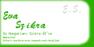 eva szikra business card